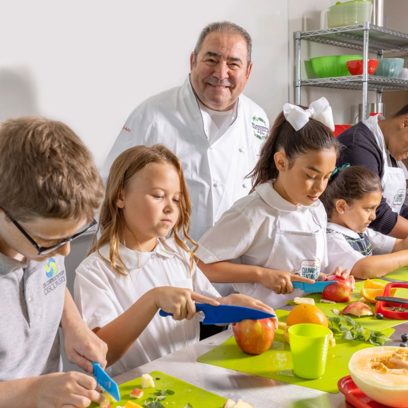 Emeril with kids cooking